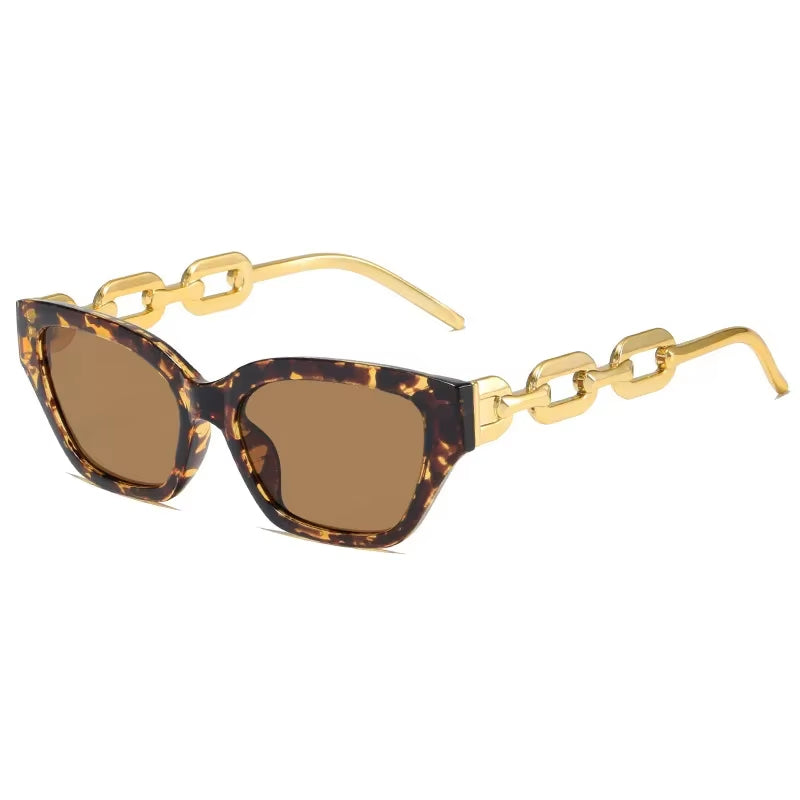 New Fashion Gold Cat Eye Sunglasses Women Vintage Brand Designer Glasses Black Sunglasses for Women UV400