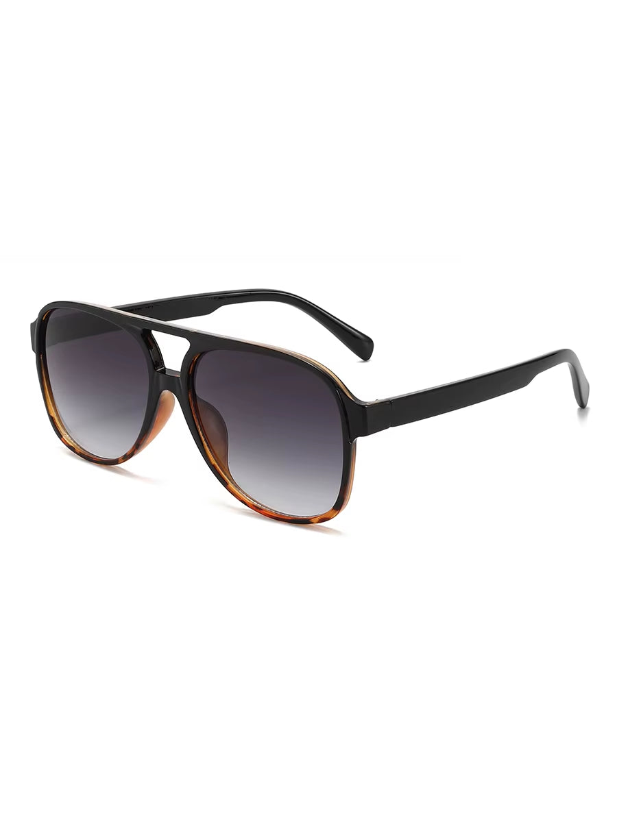 Classic Double-Bridge Retro Sunglasses – Multi-Color Options, Unisex, Suitable for All Scenarios