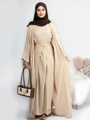 ZAYNAO Hot Sale Djellaba Muslim Dress 3 Pieces Muslim Suits Elegant Long Islamic Abayas Women Modest Wear Clothing EID Sets WY55 Hot Sale Djellaba Muslim Dress 3 Pieces Muslim Suits Elegant Long Islamic Abayas Women Modest Wear Clothing EID Sets WY55